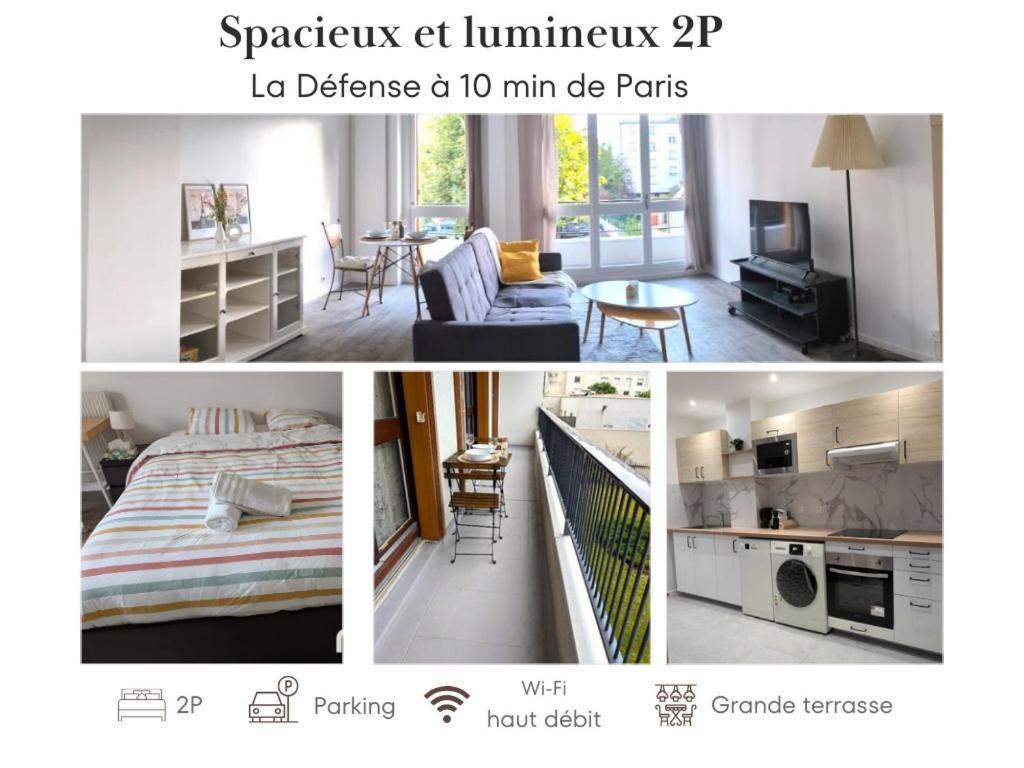 Evasion La Defense - Balcon & Wi-Fi, A 10 Min De Paris Apartment Courbevoie Luaran gambar